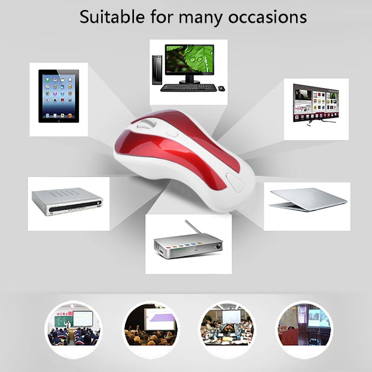 PR-01 1600 DPI 7 Keys Flying Squirrel Wireless Mouse 2.4G Gyroscope Game Mouse(White Green) by buy2fix