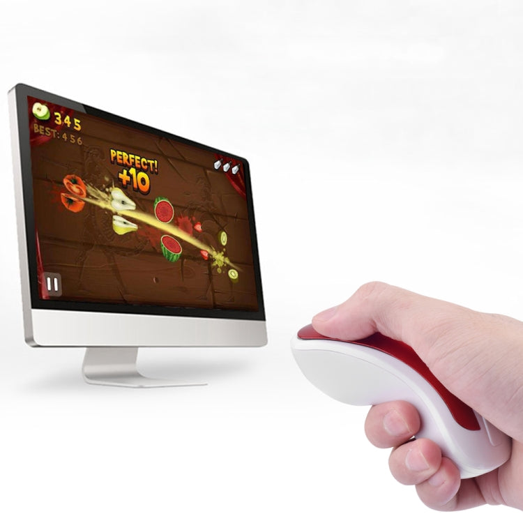 PR-01 1600 DPI 7 Keys Flying Squirrel Wireless Mouse 2.4G Gyroscope Game Mouse(White Blue) by buy2fix