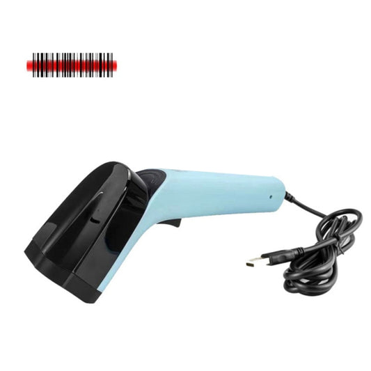 Handheld Barcode Scanner With Storage, Model: Wired Red Light - Barcode Scanner by buy2fix | Online Shopping UK | buy2fix