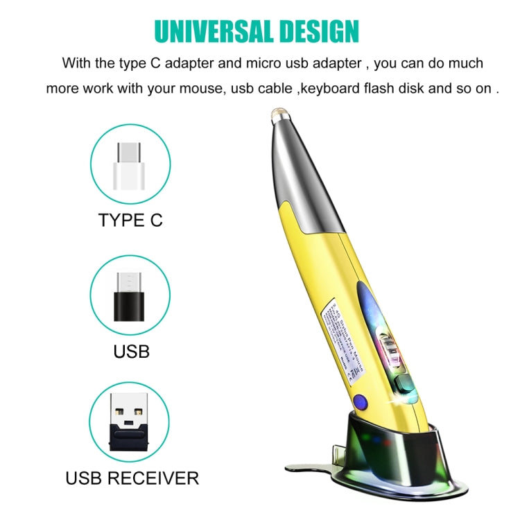 PR-A18 2.4G Charge Mouse Pen Handwritten Glow Wireless Mouse Pen(Blue) by buy2fix