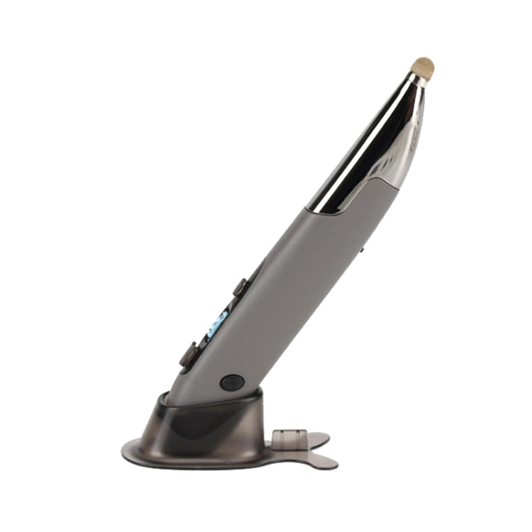 PR-A19 2.4GHz Wireless Charging Bluetooth Mouse Pen Type Shining Quiet Mouse(Silver Gray) by buy2fix
