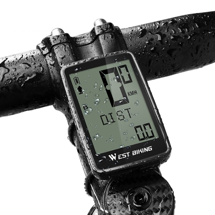 WEST BIKING Mountain Road Bike Five Language Code Table USB Riding Wireless Code Table Speedometer(Black) by WEST BIKING