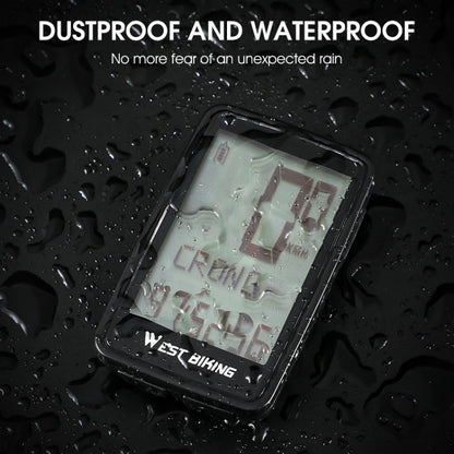 WEST BIKING Mountain Road Bike Five Language Code Table USB Riding Wireless Code Table Speedometer(Black) by WEST BIKING