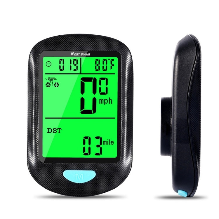 WEST BIKING Mountain Road Bike Wireless Code Meter Multi-Function Interface Riding Speedometer(Black) by WEST BIKING