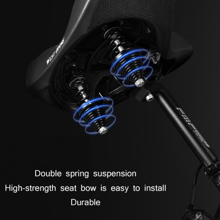 WEST BIKING Bicycle Riding Big Butt Comfortable Saddle(Black Hollow Windshield) by WEST BIKING