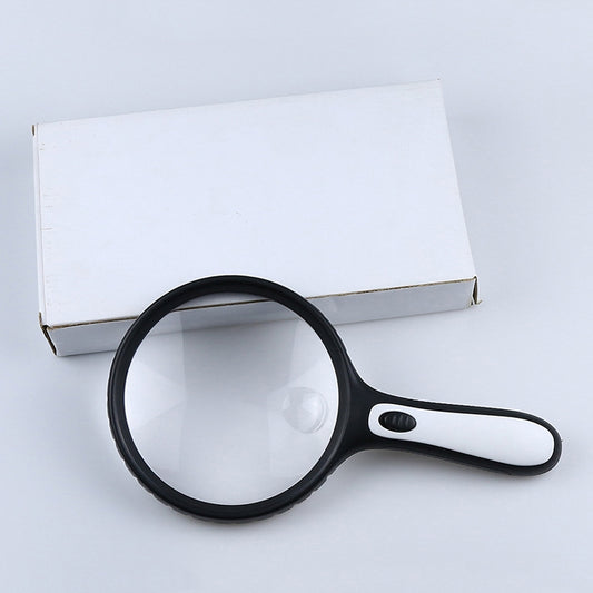 XT-4986E Handheld With Light Magnifier 10 Times Acrylic Lens Portable Magnifying Glass - Hand Held Style by buy2fix | Online Shopping UK | buy2fix