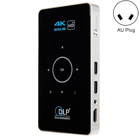 C6 2GB+32GB Android Smart DLP HD Projector Mini Wireless Projector, AU Plug (Black) - Mini Projector by buy2fix | Online Shopping UK | buy2fix