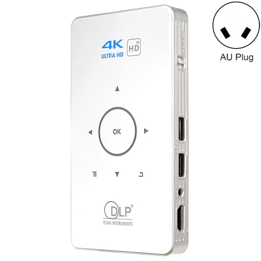 C6 2GB+32GB Android Smart DLP HD Projector Mini Wireless Projector, AU Plug (White) - Mini Projector by buy2fix | Online Shopping UK | buy2fix