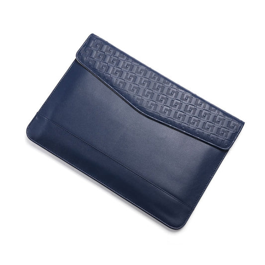 Horizontal Embossed Notebook Liner Bag Ultra-Thin Magnetic Holster, Applicable Model: 13 inch(Dark Blue) by buy2fix