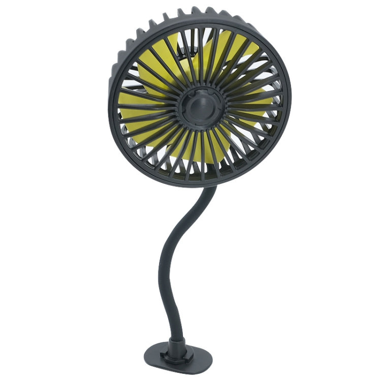 F408 Car Silicone Hose Fan Multi-Angle Adjustment USB Fan(Black) - Heating & Fans by buy2fix | Online Shopping UK | buy2fix