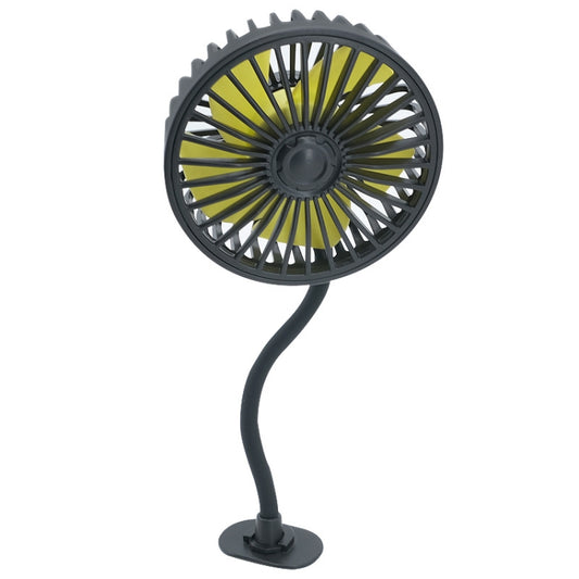F408 Car Silicone Hose Fan Multi-Angle Adjustment USB Fan(Black) - Heating & Fans by buy2fix | Online Shopping UK | buy2fix