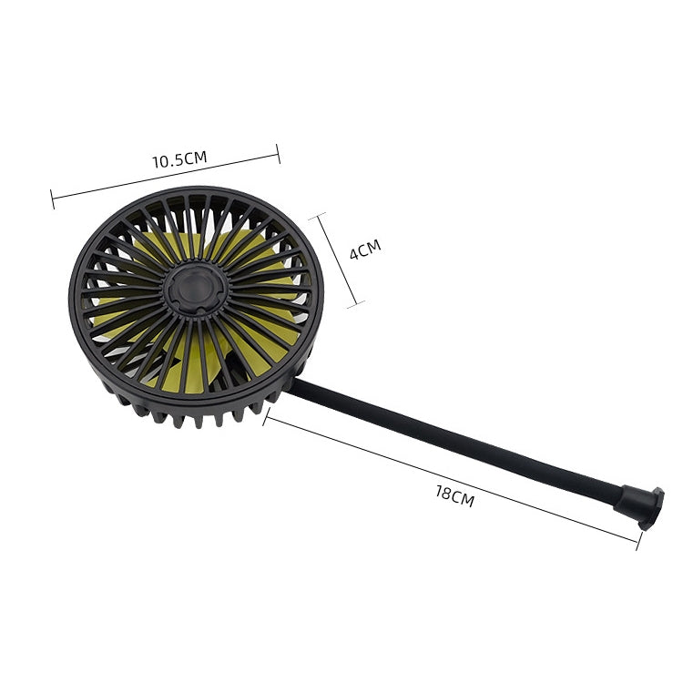 F408 Car Silicone Hose Fan Multi-Angle Adjustment USB Fan(Black) - Heating & Fans by buy2fix | Online Shopping UK | buy2fix