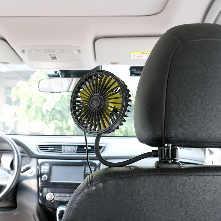 F408 Car Silicone Hose Fan Multi-Angle Adjustment USB Fan(Black) - Heating & Fans by buy2fix | Online Shopping UK | buy2fix