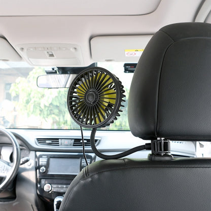 F408 Car Silicone Hose Fan Multi-Angle Adjustment USB Fan(Black) - Heating & Fans by buy2fix | Online Shopping UK | buy2fix