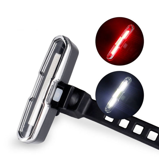 Bicycle Light USB Charging LED Warning Light Night Riding COB Tail Light, Specification: 7505B Red White Light by buy2fix