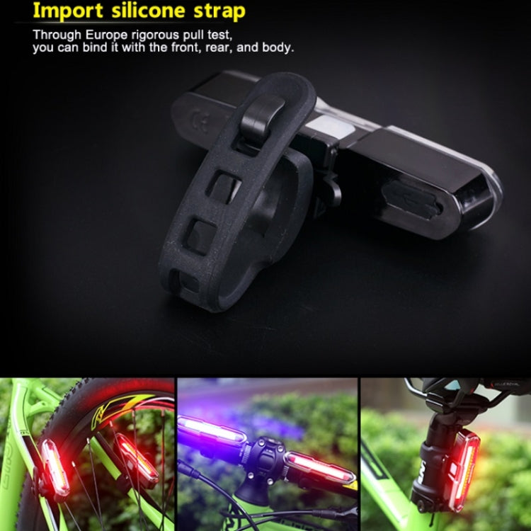 Bicycle Light USB Charging LED Warning Light Night Riding COB Tail Light, Specification: 7505B Red White Light by buy2fix