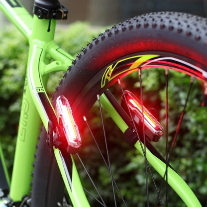 Bicycle Light USB Charging LED Warning Light Night Riding COB Tail Light, Specification: 7505B Red White Light by buy2fix