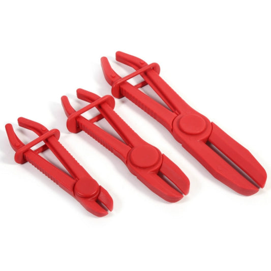 3 PCS/Set Car Nylon Hose Clamp Tool Set Brake Fuel Water Line Clamp Plier(Red) - Hand Tool Sets by buy2fix | Online Shopping UK | buy2fix