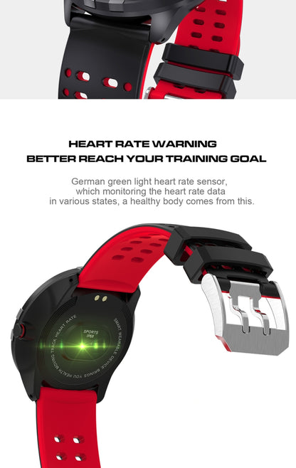 Q88 Smart Watch IP68 Waterproof Men Sports Smartwatch Android Bluetooth Watch Support Heart Rate / Call Reminder / Pedometer / Sleep Monitoring / Tracker(Black Red) - Smart Watches by buy2fix | Online Shopping UK | buy2fix