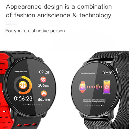Q88 Smart Watch IP68 Waterproof Men Sports Smartwatch Android Bluetooth Watch Support Heart Rate / Call Reminder / Pedometer / Sleep Monitoring / Tracker(Black Red) - Smart Watches by buy2fix | Online Shopping UK | buy2fix