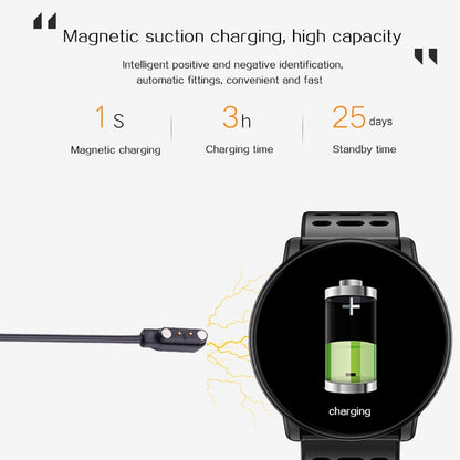 Q88 Smart Watch IP68 Waterproof Men Sports Smartwatch Android Bluetooth Watch Support Heart Rate / Call Reminder / Pedometer / Sleep Monitoring / Tracker(Black Red) - Smart Watches by buy2fix | Online Shopping UK | buy2fix