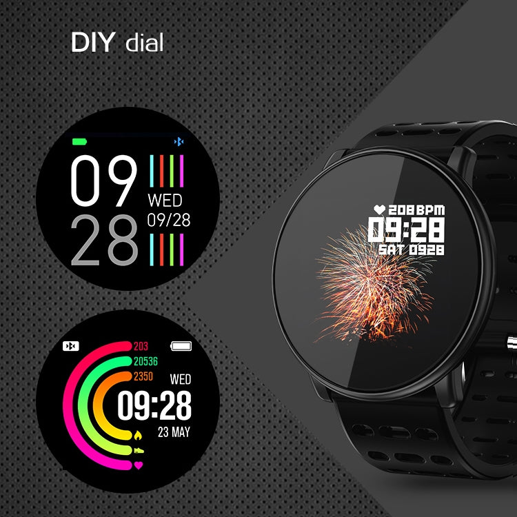 Q88 Smart Watch IP68 Waterproof Men Sports Smartwatch Android Bluetooth Watch Support Heart Rate / Call Reminder / Pedometer / Sleep Monitoring / Tracker(Black Red) - Smart Watches by buy2fix | Online Shopping UK | buy2fix