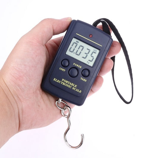 10g Mini Digital Fishing Scale Travel Weighting Steelyard Hanging Electronic Hook Scale Kitchen Weight Tool, Capacity:40kg without backlight by buy2fix