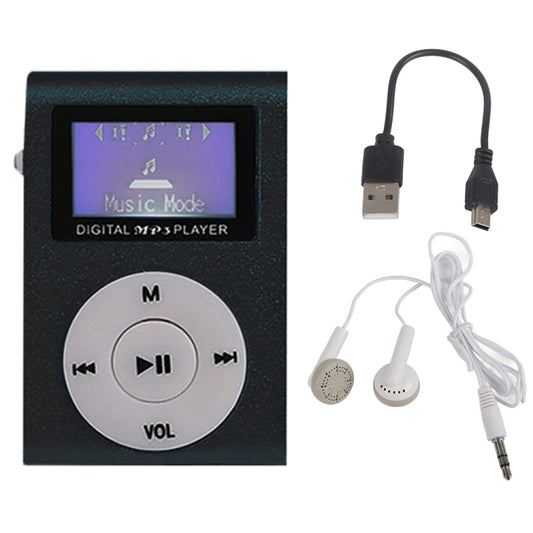 512M+Earphone+Cable Mini Lavalier Metal MP3 Music Player with Screen(Black) - MP3 Player by buy2fix | Online Shopping UK | buy2fix