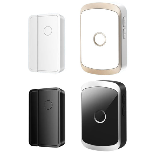 CACAZI M20 1 For 3 Split Type Door Opening Sensor Reminder Smart Wireless Doorbell Alarm, Style: US Plug(Black) - Wireless Doorbell by CACAZI | Online Shopping UK | buy2fix