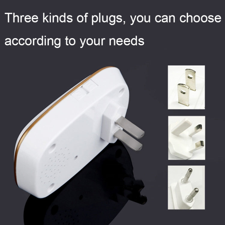 CACAZI Smart Waterproof Music Wireless Doorbell Multifunctional Pager, Style: UK Plug(Silver) by CACAZI