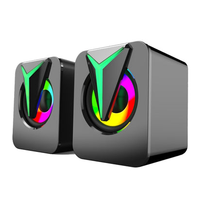 FT-25-1 RGB Colorful Lighting Desktop Computer Speaker(Black) by buy2fix