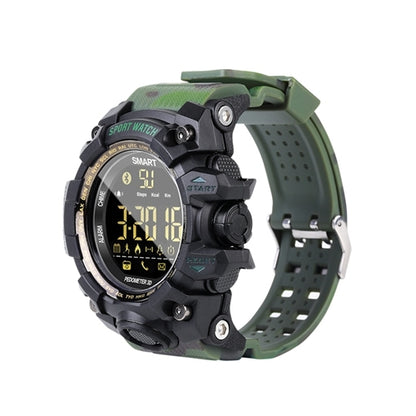 EX16S Sports Smart Watch IP67 Waterproof Outdoor Bluetooth Remote Pedemeter Long Standby (Camouflage Green) by buy2fix