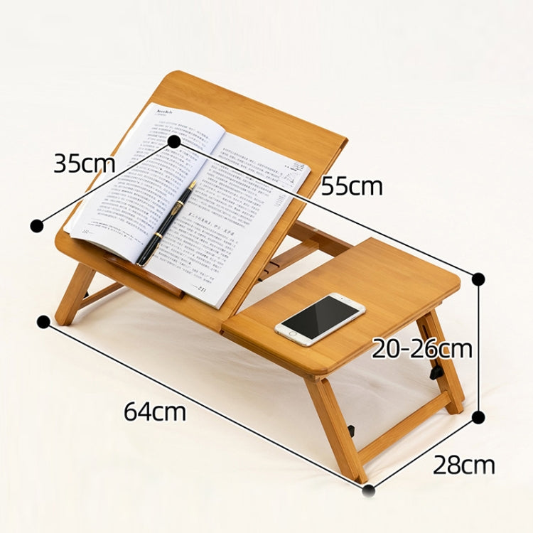 741ZDDNZ Bed Use Folding Height Adjustable Laptop Desk Dormitory Study Desk, Specification: Medium 64cm - Laptop Stand by buy2fix | Online Shopping UK | buy2fix