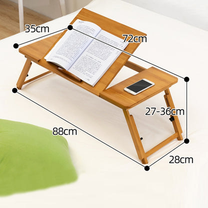 741ZDDNZ Bed Use Folding Height Adjustable Laptop Desk Dormitory Study Desk, Specification: Large 88cm - Laptop Stand by buy2fix | Online Shopping UK | buy2fix