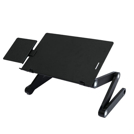 T8 Aluminum Alloy Folding & Lifting Laptop Desk Office Desk Heightening Bracket with Mouse Board (Black) - Laptop Stand by buy2fix | Online Shopping UK | buy2fix