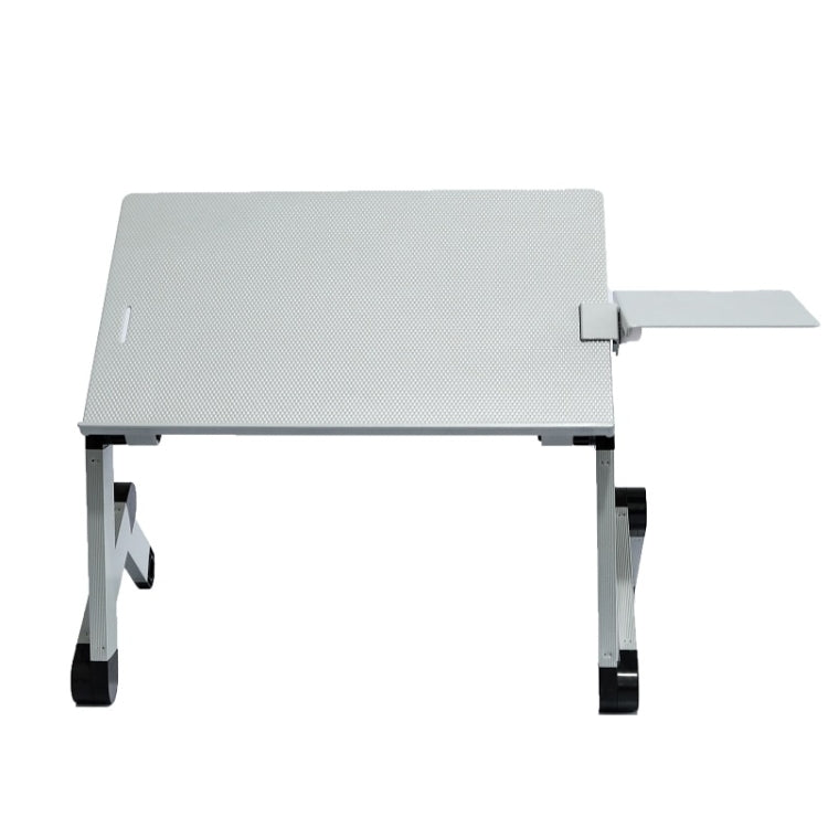 T8 Aluminum Alloy Folding & Lifting Laptop Desk Office Desk Heightening Bracket with Mouse Board (Silver) - Laptop Stand by buy2fix | Online Shopping UK | buy2fix