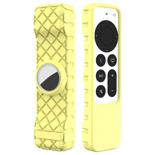 2 PCS Remote Control All-Inclusive Protective Cover, Applicable Model: For Apple TV 4K(Yellow) - Remote Control Covers by buy2fix | Online Shopping UK | buy2fix