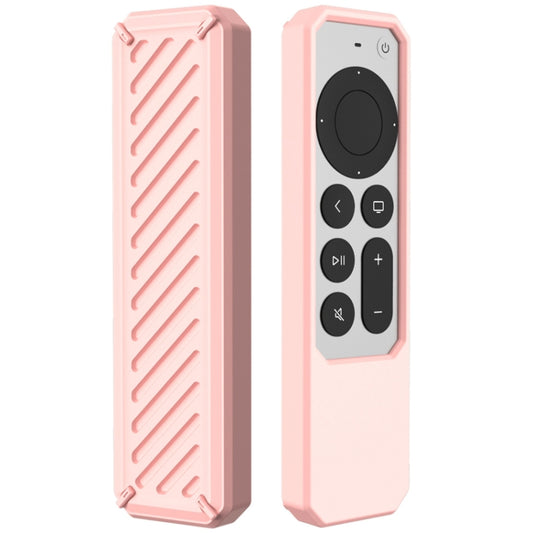 2 PCS Remote Control All-Inclusive Anti-Drop Silicone Protective Cover, Applicable Model: For Apple TV 4K 2021(Pink) - Remote Control Covers by buy2fix | Online Shopping UK | buy2fix