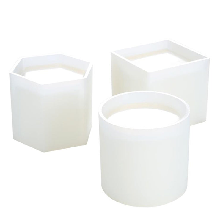 BM-02 Flower Pot Cup Pen Holder Silicone Mold(Roun) - Arts & Crafts by buy2fix | Online Shopping UK | buy2fix