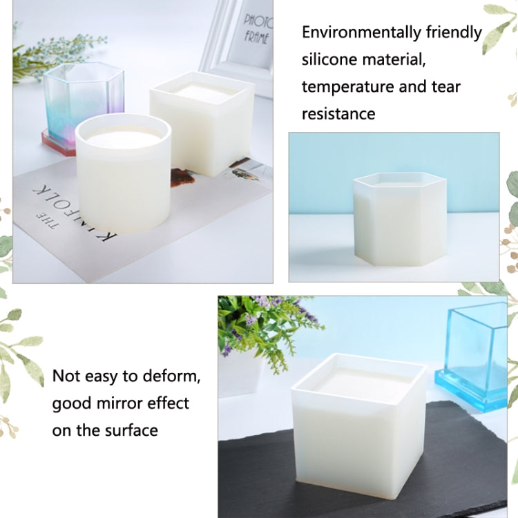 BM-02 Flower Pot Cup Pen Holder Silicone Mold(Square) - Arts & Crafts by buy2fix | Online Shopping UK | buy2fix