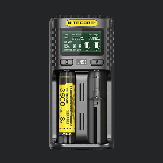 Chargeur de batterie au lithium rapide NITECORE, prise américaine, modèle : UMS2