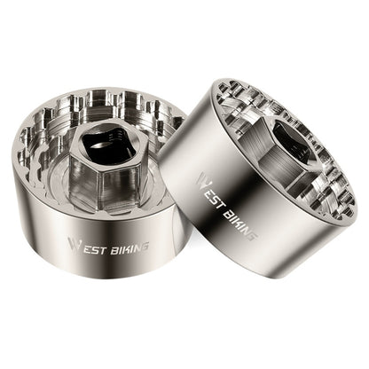 WEST BIKING YP0719253 5 in 1 44MM Bicycle Bottom Brackets Repair Tool(Silver) - Maintenance tools by WEST BIKING | Online Shopping UK | buy2fix
