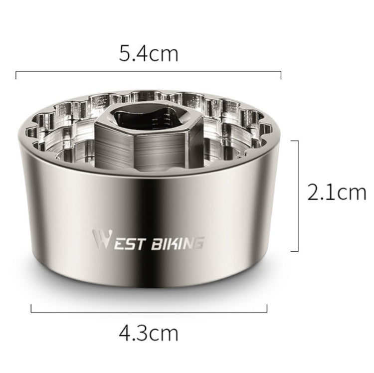 WEST BIKING YP0719253 5 in 1 44MM Bicycle Bottom Brackets Repair Tool(Silver) - Maintenance tools by WEST BIKING | Online Shopping UK | buy2fix