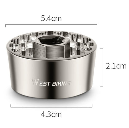 WEST BIKING YP0719253 5 in 1 44MM Bicycle Bottom Brackets Repair Tool(Silver) - Maintenance tools by WEST BIKING | Online Shopping UK | buy2fix