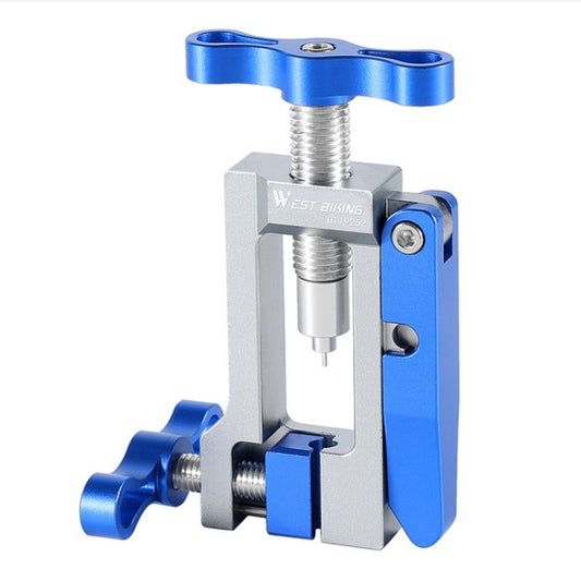 WEST BIKING YP0719252 Bicycle Oil Needle Installation Tool Cycling Tubing Jack Repair Tool(Silver Blue) - Maintenance tools by WEST BIKING | Online Shopping UK | buy2fix