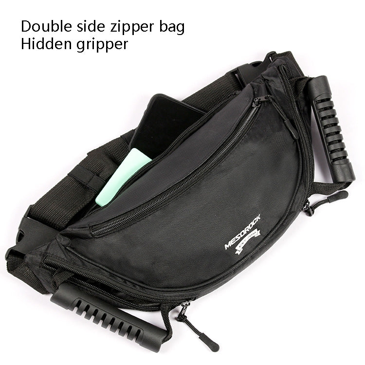 MESOROCK MTXB1018 Motorcycle Pocket Handle Riding Back Seat Safety Handle Multi-Function Dumplings Package(Black) - Bags & Luggages by buy2fix | Online Shopping UK | buy2fix