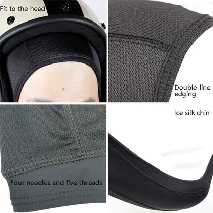 MTTT1040 Motorcycle Helmet Interior Cap Breathable Quick Dry Sunscreen Sweat-Absorbent Sports Head Cover, Size: L(Black) - Helmets by buy2fix | Online Shopping UK | buy2fix