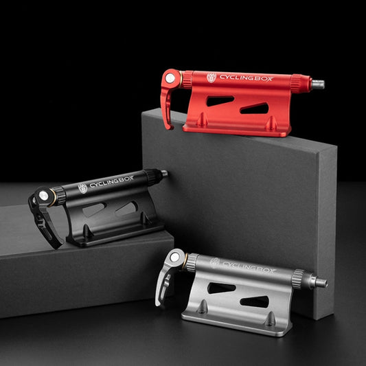 CYCLINGBOX BG-0171 Bike Aluminum Portable Quick-Removal Front Fork Fixed Frame Rear Hanging Frame Car Top Fixture Equipment(Titanium Color) by buy2fix