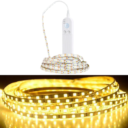 0.5m LED Battery Box Light Strip Intelligent Induction Dimming Soft Light Strip Drip Waterproof Cabinet Light Tape(2700K (Warm White)) - Sensor LED Lights by buy2fix | Online Shopping UK | buy2fix