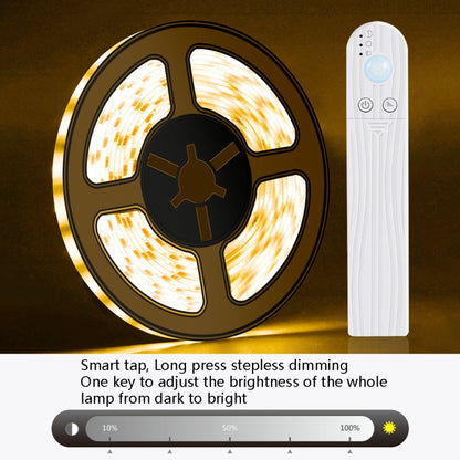 0.5m LED Battery Box Light Strip Intelligent Induction Dimming Soft Light Strip Drip Waterproof Cabinet Light Tape(2700K (Warm White)) - Sensor LED Lights by buy2fix | Online Shopping UK | buy2fix